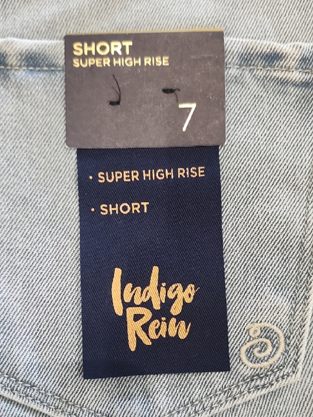 Indigo Rein Recycled Sustainable Light Blue Distressed Grunge High Rise Shorts 7 - Picture 8 of 10